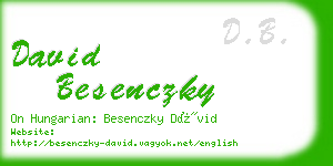 david besenczky business card